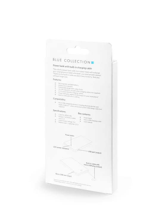 Power bank VIVID 4000 mAh błękitny