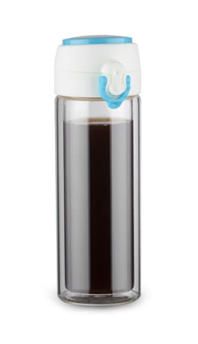 Bidon szklany VAKO 260 ml niebieski