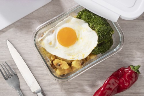 Pojemnik szklany LASO 500 ml biały