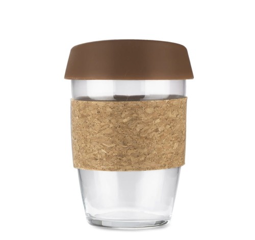 Kubek szklany SKLO 380 ml brązowy