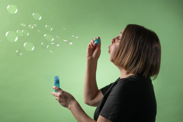 Bańki mydlane BUBBLES, 30 ml niebieski