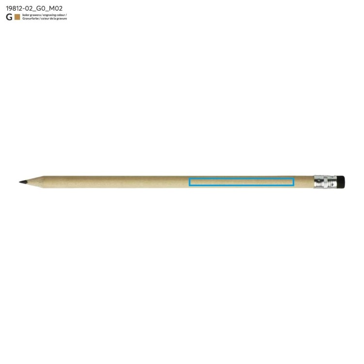 Ołówek z gumką STUDENT czarny