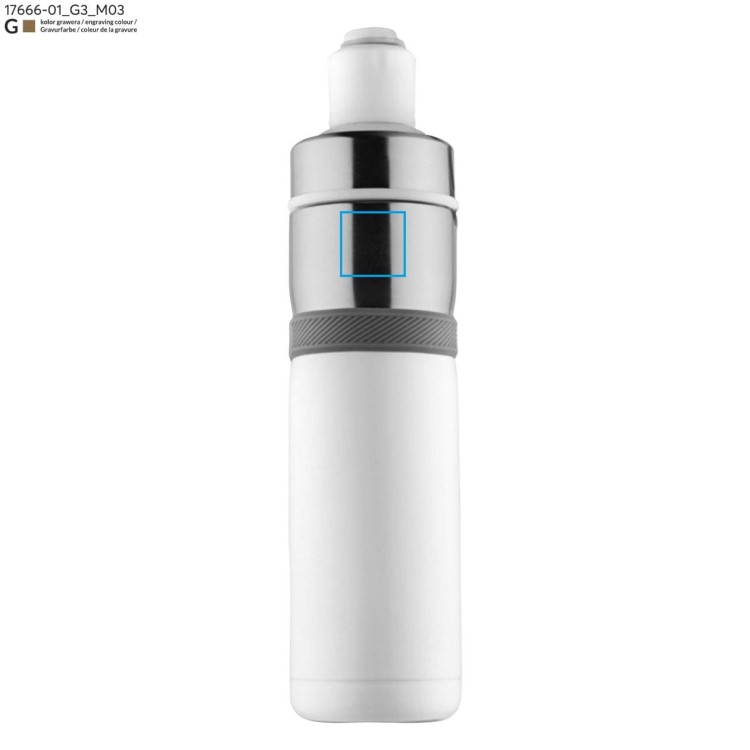 Bidon termiczny BREEZE 500 ml biały