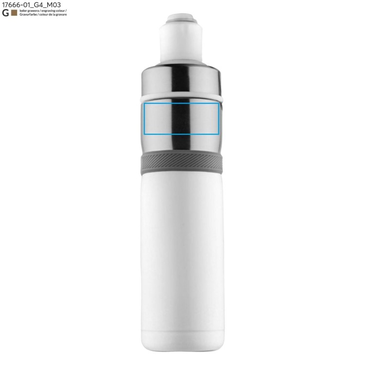 Bidon termiczny BREEZE 500 ml biały