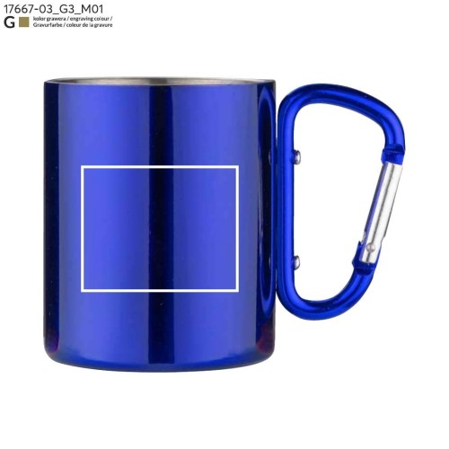 Kubek z karabińczykiem CAMP 250 ml niebieski