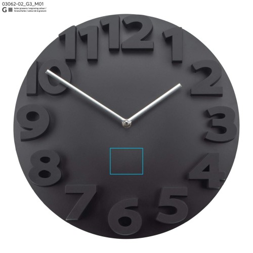 Zegar ścienny MAURO czarny