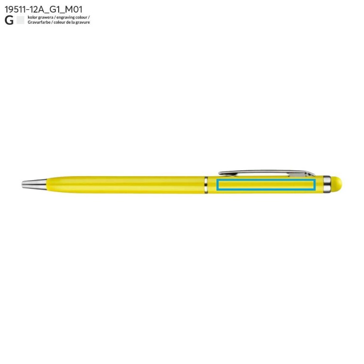 Długopis touch TIN - II gatunek żółty