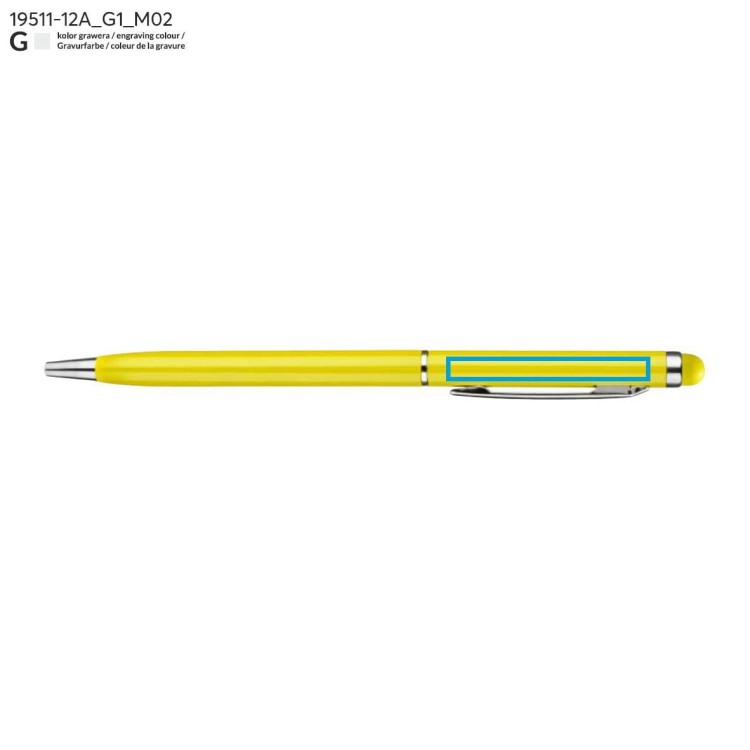 Długopis touch TIN - II gatunek żółty