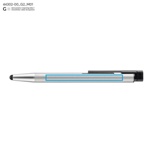 Długopis touch z pamięcią USB MEMORIA 8 GB srebrny