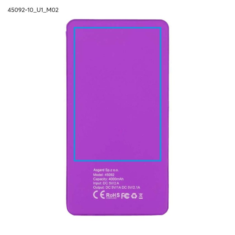 Power bank VIVID 4000 mAh fioletowy