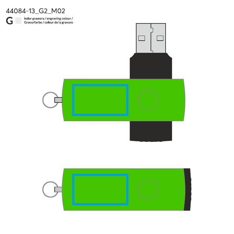 Pamięć USB ALLU 8 GB zielony jasny