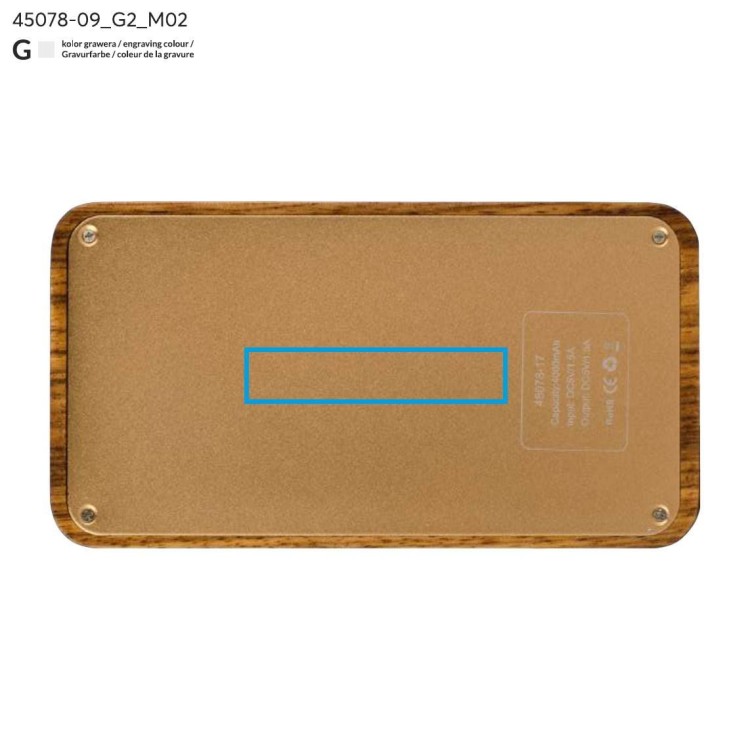 Power bank VIOUR 4000 mAh brązowy