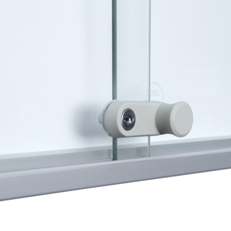 SLIM 8xA4 Magnetic Display Case 88x61 cm with Sliding Doors, Locked with a Key for Internal Use, Internal Display, Advertising Display, Information Display, Notice Board, Information Board
