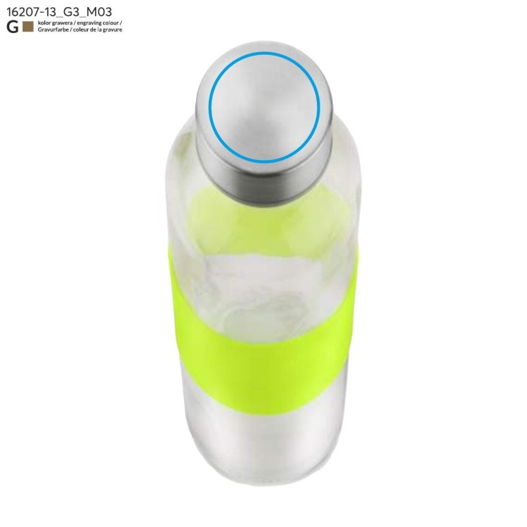 Butelka szklana GLASSI 510 ml zielony jasny