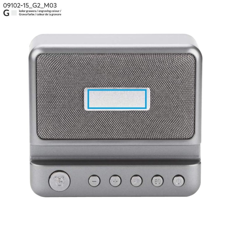 Głośnik bezprzewodowy z zegarem MELLOW grafitowy