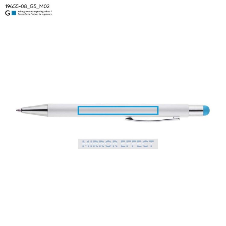 Długopis touch BIANCO błękitny