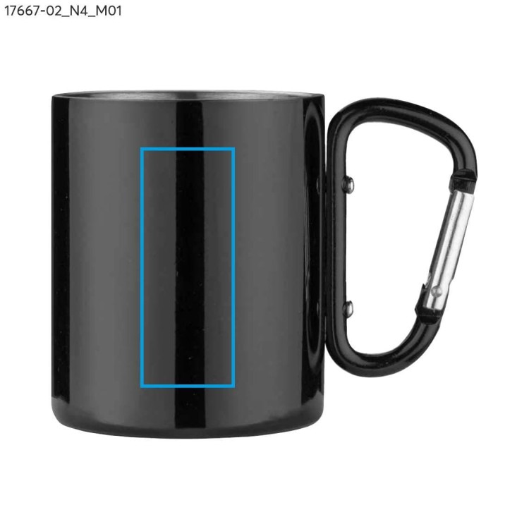 Kubek z karabińczykiem CAMP 250 ml czarny