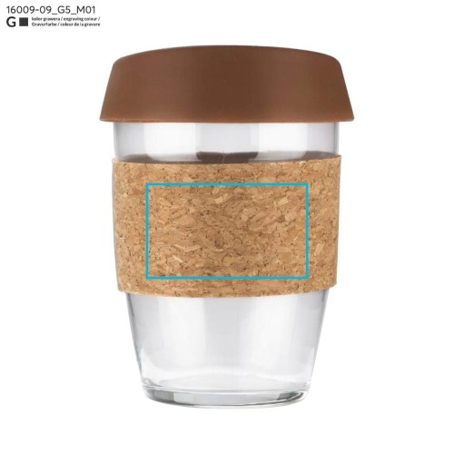 Kubek szklany SKLO 380 ml brązowy