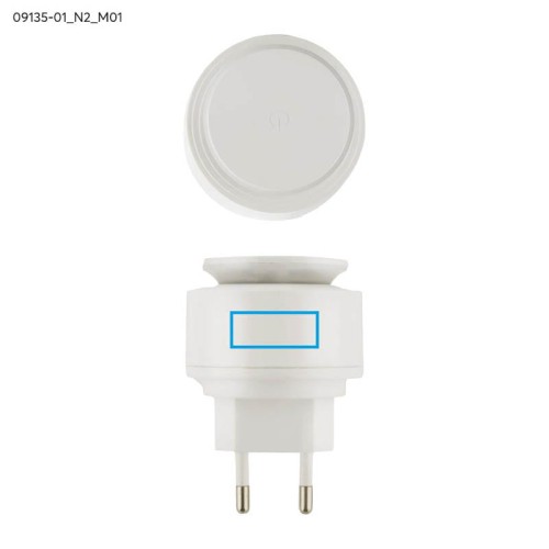 Ładowarka sieciowa USB z lampką nocną NOTTO biały