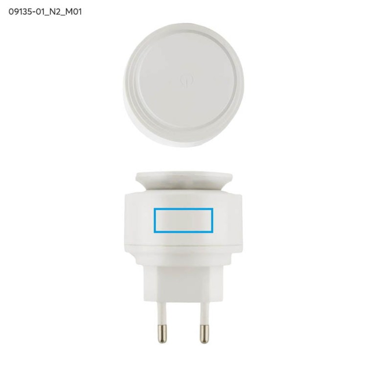 Ładowarka sieciowa USB z lampką nocną NOTTO biały