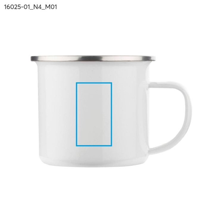 Kubek emaliowany SUBLIM 380 ml biały