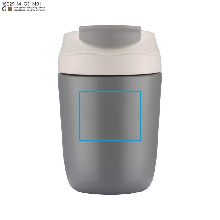Kubek termiczny DOPPIO 360 ml popielaty (szary)