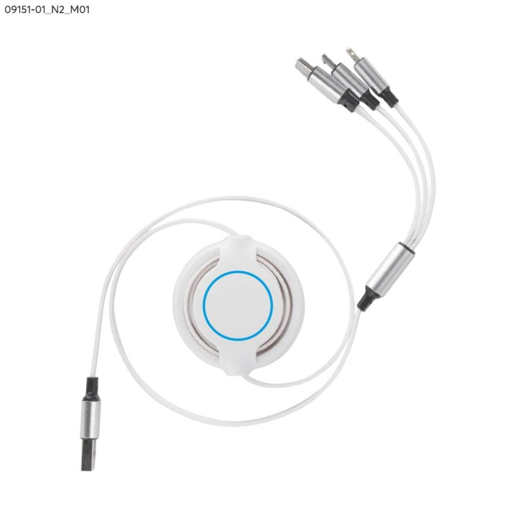 Kabel USB 3 W 1 BALJO biały