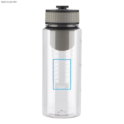 Bidon z wkładem na owoce FRUGT 800 ml popielaty (szary)