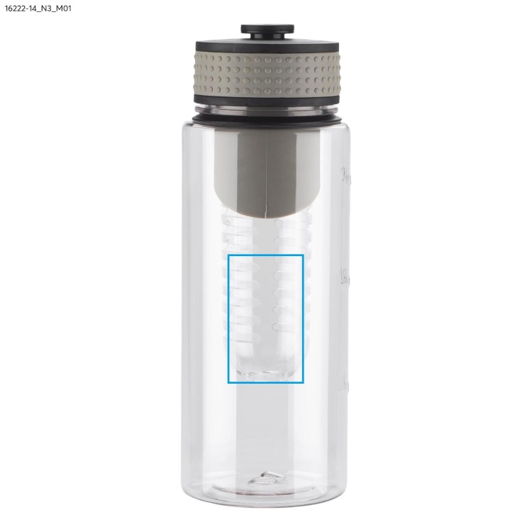 Bidon z wkładem na owoce FRUGT 800 ml popielaty (szary)