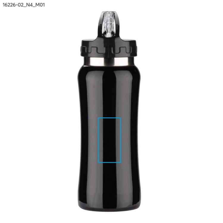 Bidon stalowy PATRO 600 ml czarny