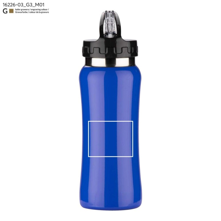 Bidon stalowy PATRO 600 ml niebieski