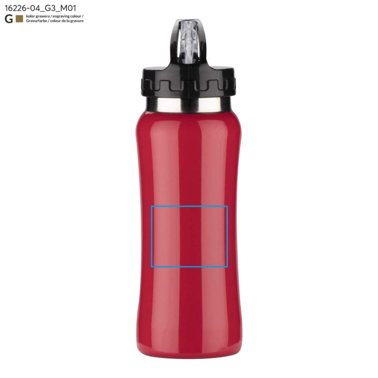 Bidon stalowy PATRO 600 ml czerwony