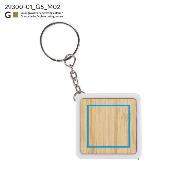 Miarka z breloczkiem 1 m DULO biały