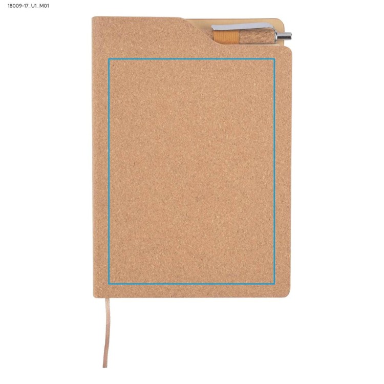 Notes korkowy z długopisem TESSO A5 beżowy (naturalny)