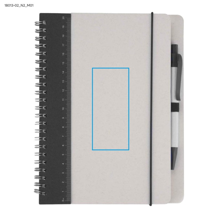 Notes z linjką i długopisem REGALI czarny