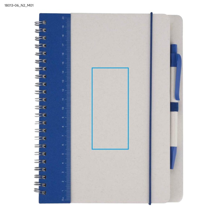 Notes z linjką i długopisem REGALI granatowy