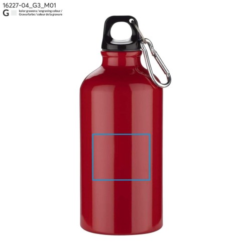 Butelka aluminiowa TREKO 500 ml czerwony
