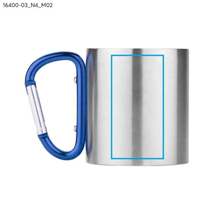 Kubek z karabińczykiem CAMPIC 200 ml niebieski