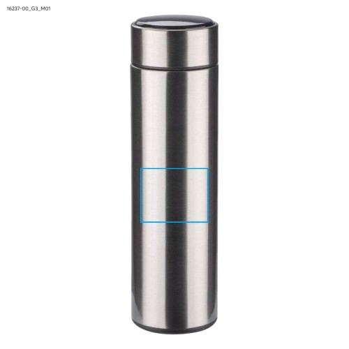 Butelka termiczna z termometrem LEDIKT 500 ml srebrny