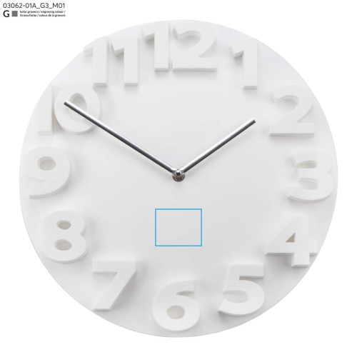 Zegar ścienny MAURO - II gatunek biały