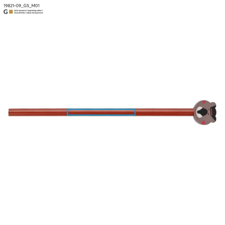 OŁÓWEK z gumką FUNNI MIX - Miś brązowy