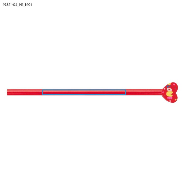 OŁÓWEK z gumką FUNNI MIX - Serce czerwony