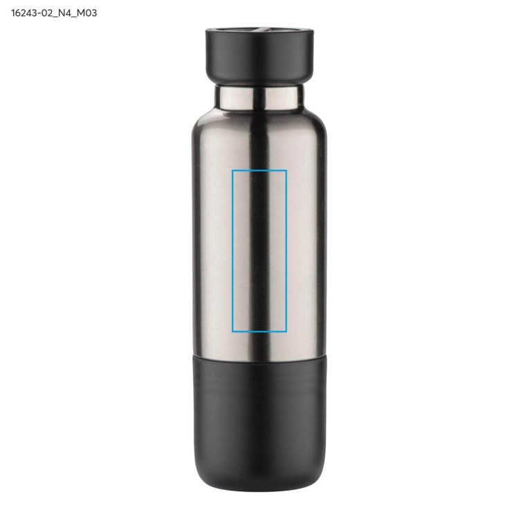 Butelka termiczna ze smyczką RON 500 ml czarny