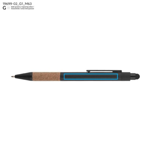 Długopis z touch pen BOSAY czarny