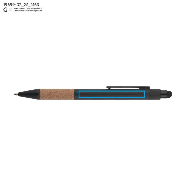 Długopis z touch pen BOSAY czarny