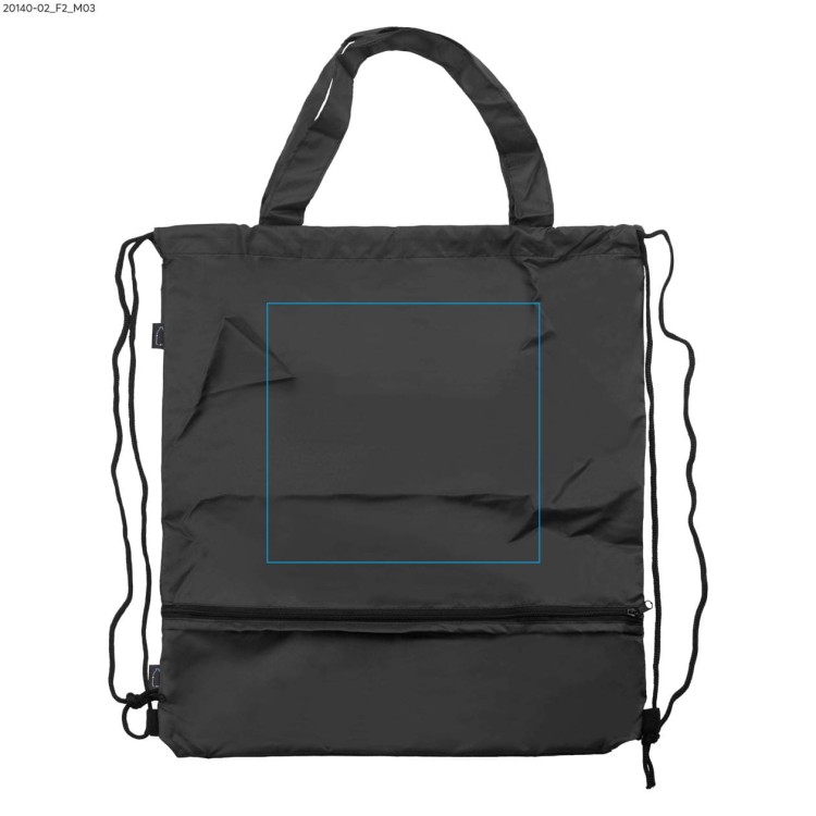 Worek na sznurkach z parasolem RAINY czarny