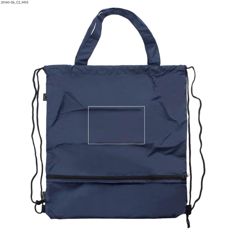 Worek na sznurkach z parasolem RAINY granatowy