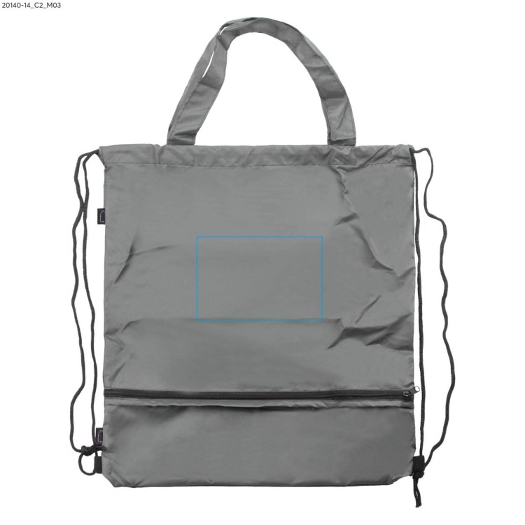 Worek na sznurkach z parasolem RAINY popielaty (szary)