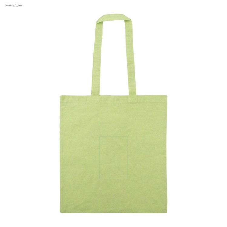 Torba bawełniana MELANGE 140g zielony jasny