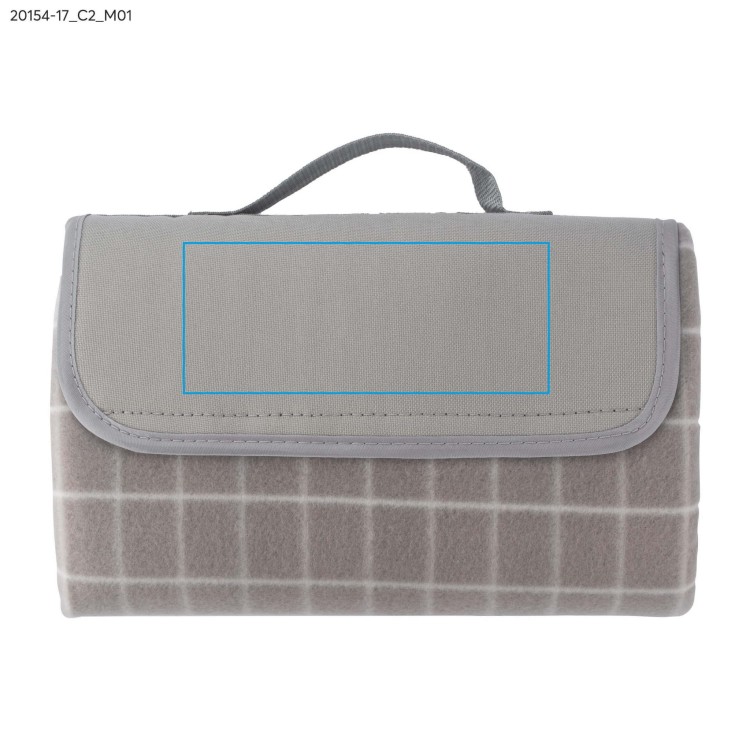 Koc piknikowy CHECK beżowy (naturalny)